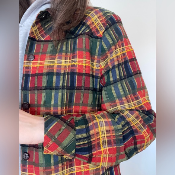 Vintage plaid jacket / size 10 medium - Picture 13 of 15